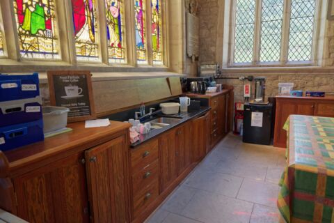 A view of the kitchen at Ottery St Mary Church