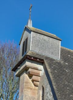 A view of the bell turret at Alfington church