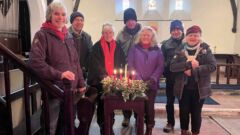 The congregation at Alfington church