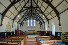 A view inside towards the east end of Alfington church