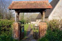 A view of the lychgate at Alfington church