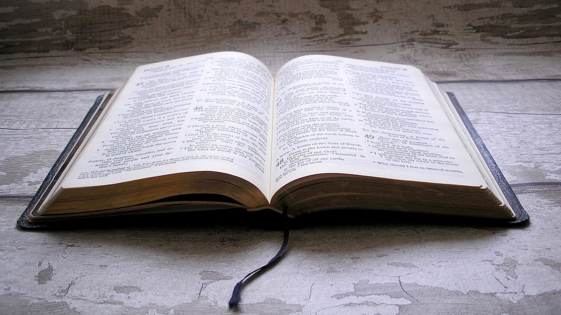 Photo of an open bible