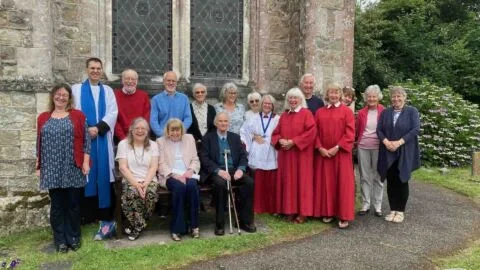 A photo of the congregation at Tipton St Mary church