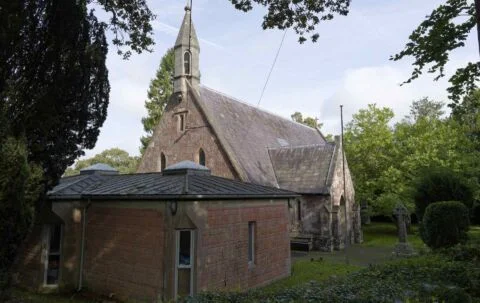 A view of the southside of West Hill church